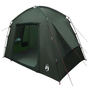 vidaXL Tente Cabane avec toit Vert arm&eacute;e 210 x 210 x 138 cm Polyester
