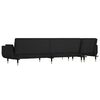 vidaXL Canapé-lit en forme de L noir 275x140x70 cm velours