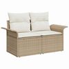 vidaXL Ensemble de canap&eacute; de jardin 5 pcs Beige Poly rotin
