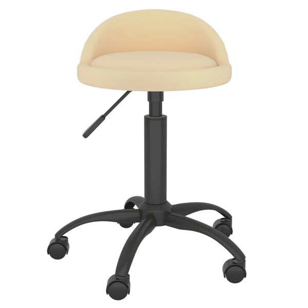 vidaXL Chaises &agrave; manger pivotantes lot de 4 Cr&egrave;me Velours