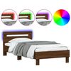 vidaXL Cadre de lit sans matelas avec lumi&egrave;res LED 100x200 cm