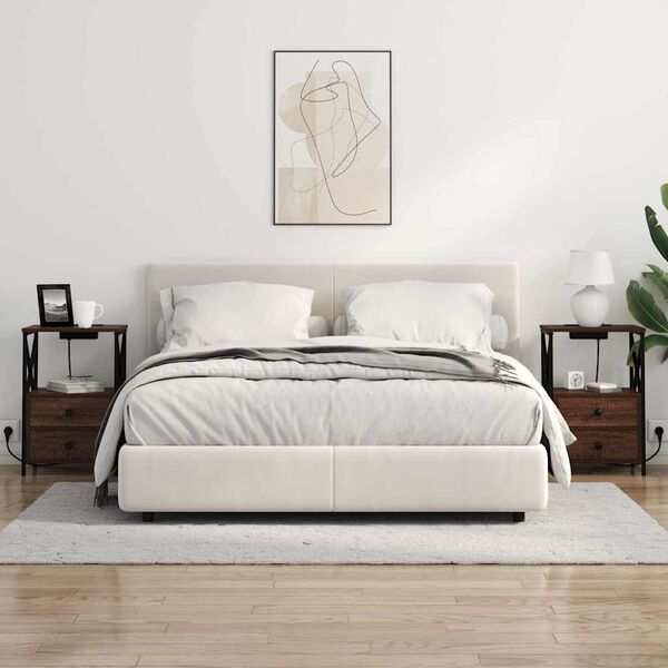 vidaXL Cabinet de chevet Ch&ecirc;ne brun 40 x 31 x 60 cm Bois d'ing&eacute;nierie