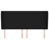 vidaXL T&ecirc;te de lit avec oreilles Noir 163x23x118/128 cm Tissu