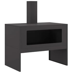 vidaXL Braise Noir 80 x 50 x 96 cm Acier lamin&eacute; &agrave; froid