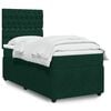 vidaXL Sommier &agrave; lattes de lit avec matelas Vert fonc&eacute; 90x200 cm