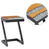 vidaXL Table basse 30x30x50 cm Bois de teck massif et polyr&eacute;sine
