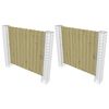 vidaXL Poteau de cl&ocirc;ture. 2 pc 20 x 20 x 190 cm M&eacute;tal Argent&eacute;