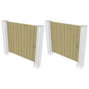 vidaXL Poteau de cl&ocirc;ture. 2 pc 20 x 20 x 190 cm M&eacute;tal Argent&eacute;