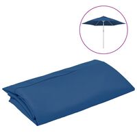 vidaXL Tissu de remplacement pour parasol d'extérieur Bleu azuré 300cm