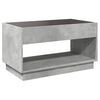 vidaXL Table basse avec LED infini gris béton 90x50x50 cm