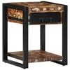 vidaXL Table d'appoint multicolore 40x40x50cm bois r&eacute;cup&eacute;ration massif