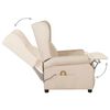 vidaXL Fauteuil de massage Cr&egrave;me Tissu
