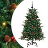 vidaXL Sapin de No&euml;l artificiel Vert 150 cm PVC, m&eacute;tal et plastique