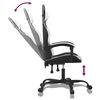 vidaXL Chaise de jeu pivotante Noir et blanc Similicuir