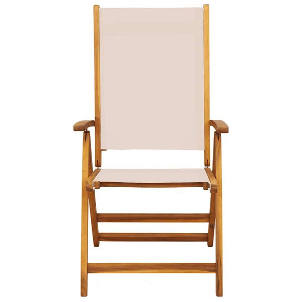 vidaXL Chaises pliables de jardin lot de 8 bois d'acacia et textil&egrave;ne