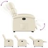 vidaXL Fauteuil inclinable Cr&egrave;me Similicuir