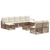 vidaXL Ensemble de canap&eacute; de jardin 10 pcs Beige polyrotin