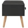 vidaXL Table de chevet Noir 40x35x40 cm Similicuir
