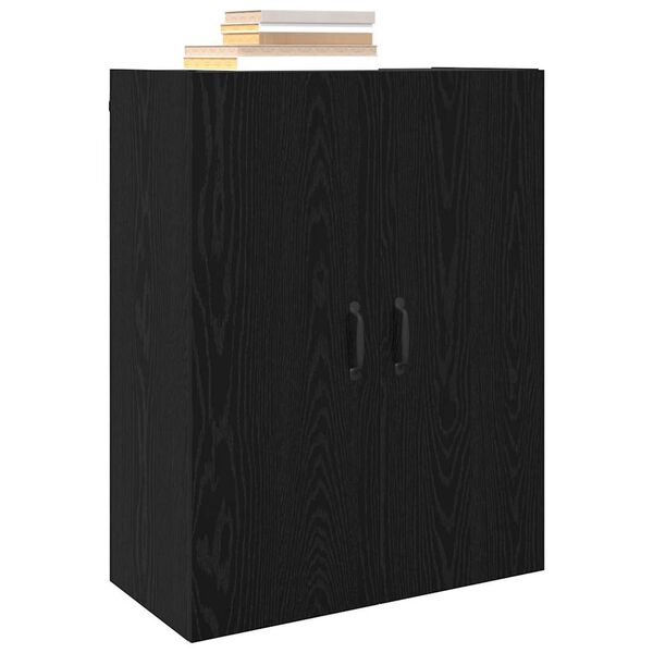 vidaXL Meuble mural Ch&ecirc;ne noir 69,5 x 34 x 90 cm Bois d'ing&eacute;nierie