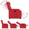 vidaXL Fauteuil inclinable &eacute;lectrique rouge similicuir