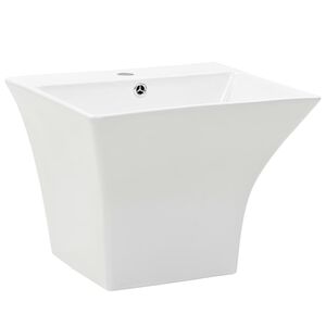 vidaXL Lavabo mural C&eacute;ramique Blanc 500 x 450 x 410 mm