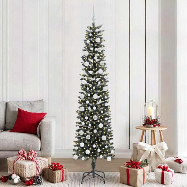 vidaXL Sapin de No&euml;l artificiel Vert 210 cm PVC, plastique et acier