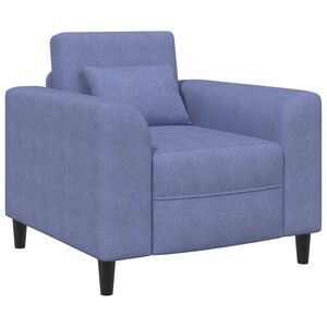vidaXL Fauteuil Bleu denim Tissu