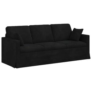 vidaXL Canap&eacute; Noir 198 x 78 x 80 cm Velours