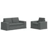 vidaXL Ensemble de Canap&eacute;s 2 pcs Gris fonc&eacute; 182 x 80 x 82 cm tissu