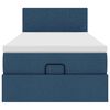 vidaXL Lit ottoman avec matelas bleu 90x200 cm tissu