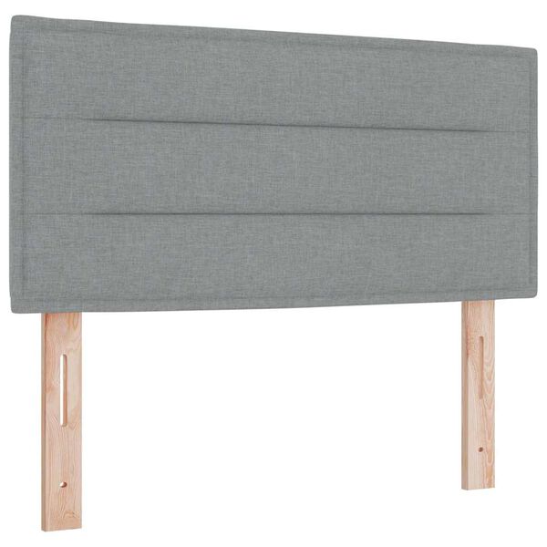 vidaXL Tête de lit avec tête de lit Gris clair 80 cm Cuir synthétique