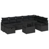 vidaXL Ensemble de canap&eacute; de jardin 9 pc polyrotin