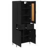 vidaXL Haut Armoire avec tiroir 2 pcs Ch&ecirc;ne noir Bois d'ing&eacute;nierie