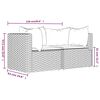 vidaXL Canapés d'angle de jardin et coussins 2 pcs gris résine tressée