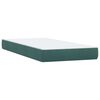 vidaXL Sommier à lattes de lit et matelas vert foncé 80x210 cm velours