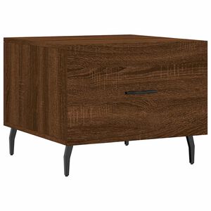vidaXL Table basse Ch&ecirc;ne marron 50x50x40 cm Bois d'ing&eacute;nierie