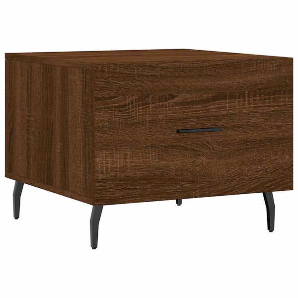 vidaXL Table basse Ch&ecirc;ne marron 50x50x40 cm Bois d'ing&eacute;nierie