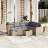 vidaXL Salon de jardin avec coussins 8pcs m&eacute;lange beige r&eacute;sine tress&eacute;e