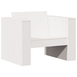 vidaXL Canap&eacute; de jardin blanc 79x60x62 cm bois de pin massif
