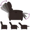 vidaXL Fauteuil inclinable Marron fonc&eacute; Tissu