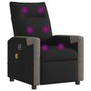 vidaXL Fauteuil de massage inclinable Noir Tissu