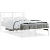 vidaXL Cadre de lit m&eacute;tal sans matelas et t&ecirc;te de lit blanc 120x200 cm