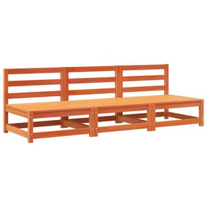 vidaXL Canap&eacute;s de jardin cire marron 2 pcs bois de pin massif