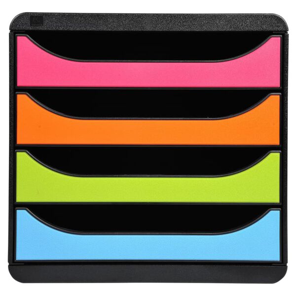 Exacompta Set de tiroirs de bureau Big-Box Harlequin avec 4 tiroirs