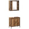 vidaXL Ensemble de mobilier de salle de bain 2 pi&egrave;ces Marron