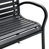 vidaXL Banc double de jardin noir 231 cm acier et WPC