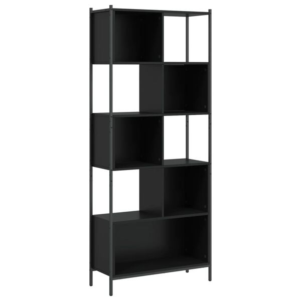 vidaXL Biblioth&egrave;que noir 72x28x172 cm bois d'ing&eacute;nierie