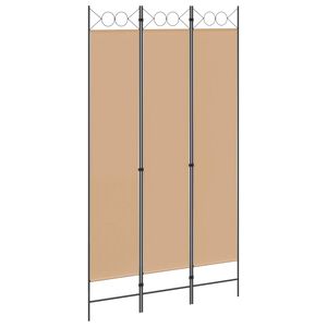 vidaXL Paravent &agrave; 3 panneaux Beige 120 x 220 cm Tissu