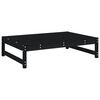 vidaXL Salon de jardin 2 pcs noir bois massif de pin