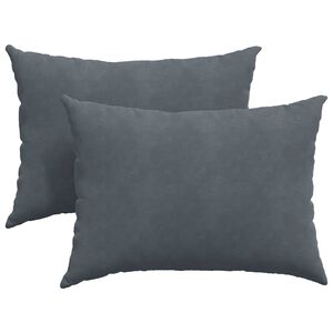 vidaXL Coussins de canap&eacute; 2 pcs Gris fonc&eacute; 70 x 50 cm